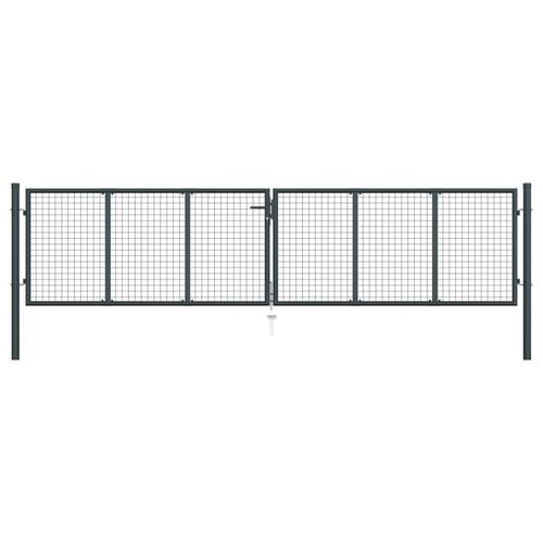 Havelåge i trådnet 400x150 cm galvaniseret stål grå