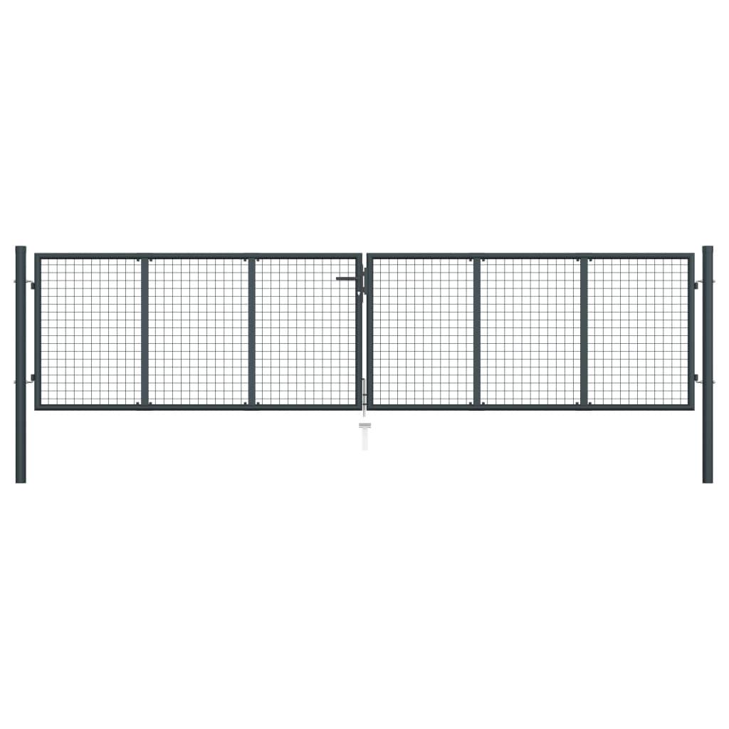 Havelåge i trådnet 400x150 cm galvaniseret stål grå