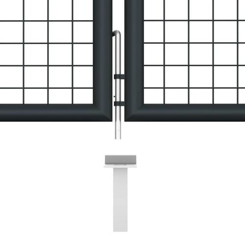 Havelåge i trådnet 400x150 cm galvaniseret stål grå