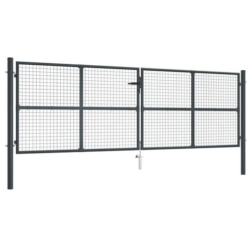 Havelåge i trådnet galvaniseret stål 400 x 175 cm grå