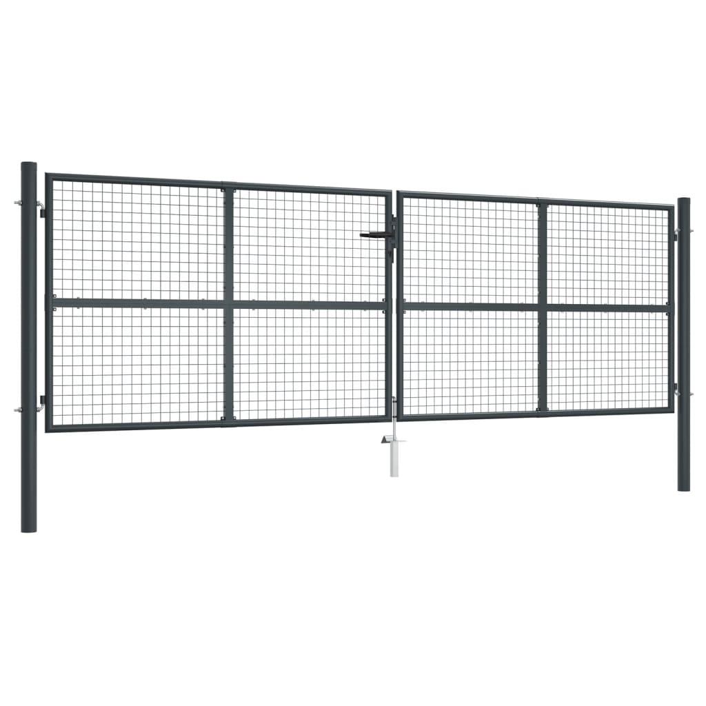 Havelåge i trådnet galvaniseret stål 400 x 175 cm grå