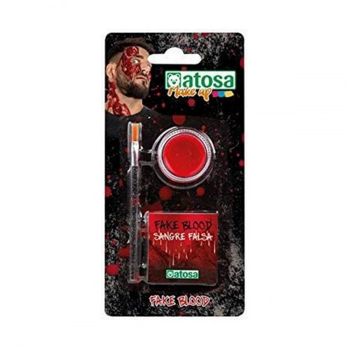 Kunstigt blod - rød Halloween makeup sæt