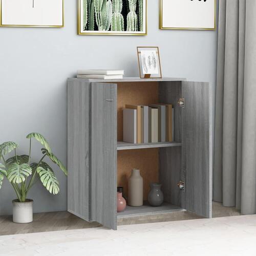 Skænk 60x30x75 cm konstrueret træ grå sonoma-eg