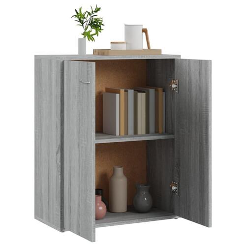 Skænk 60x30x75 cm konstrueret træ grå sonoma-eg
