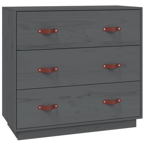 Skænk 80x40x75 cm massivt fyrretræ grå