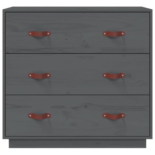Skænk 80x40x75 cm massivt fyrretræ grå