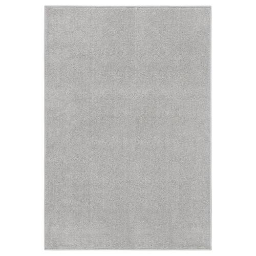 Gulvtæppe 200x290 cm kort luv lysegrå
