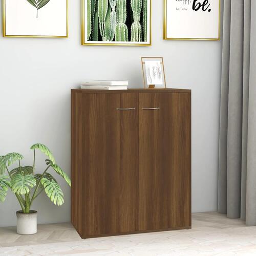 Skænk 60x30x75 cm konstrueret træ brun egetræsfarve