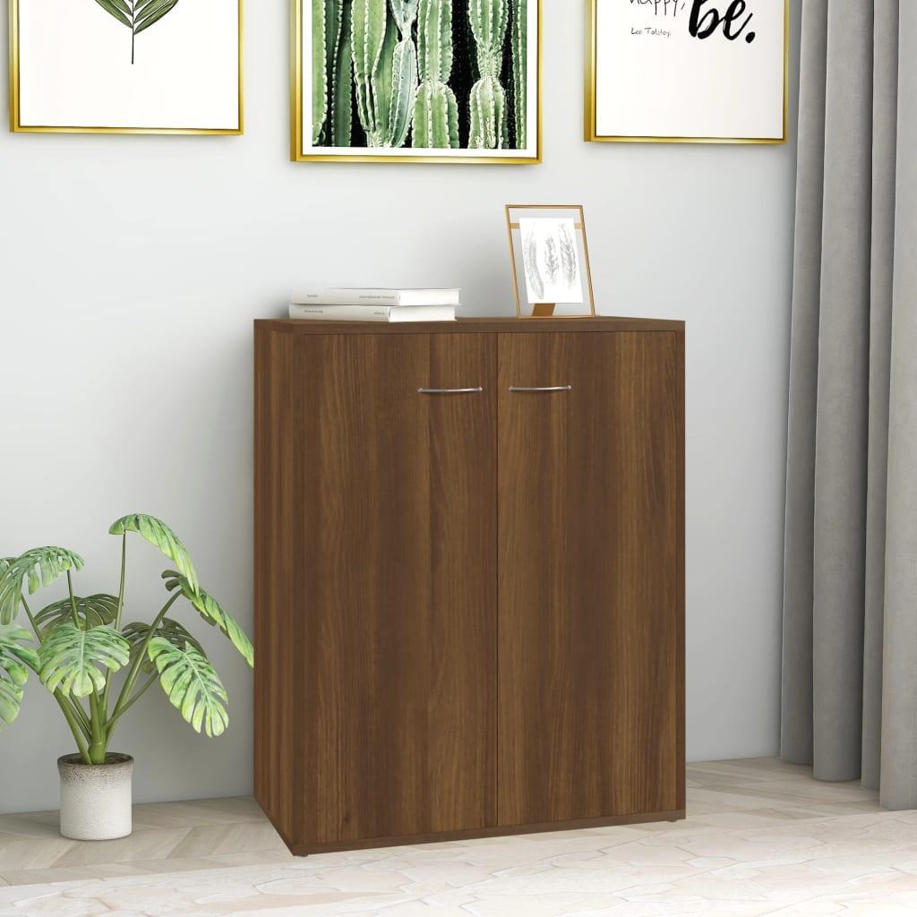 Skænk 60x30x75 cm konstrueret træ brun egetræsfarve