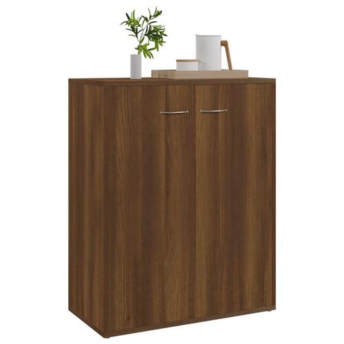 Skænk 60x30x75 cm konstrueret træ brun egetræsfarve