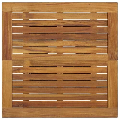 Barbord 80x80x110 cm polyrattan og massivt akacietræ sort