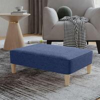 Fodskammel 78x56x32 cm stof blå