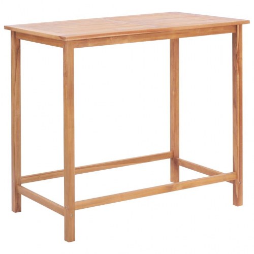 Udendørs barbord 120 x 65 x 110 cm massivt teaktræ