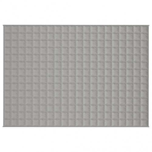 Tyngdetæppe 140×200 cm - 10 kg i bomuldsstof, grå