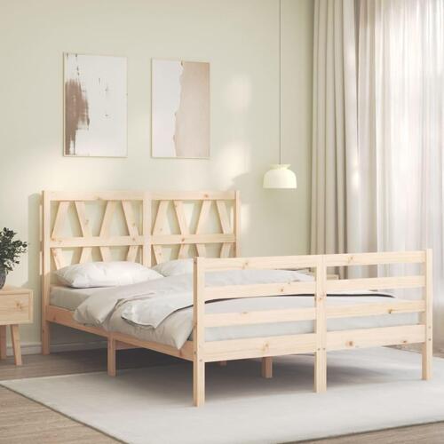 Sengeramme med sengegavl Small Double massivt træ