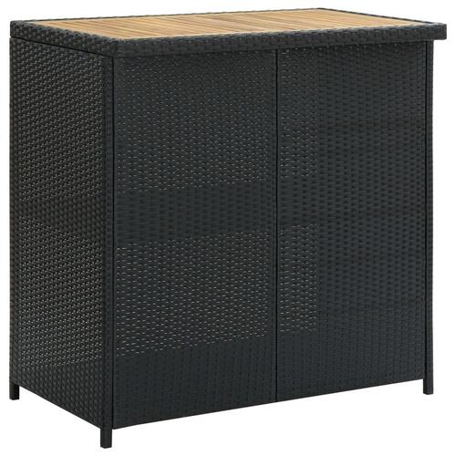 Barsæt 3 dele polyrattan sort