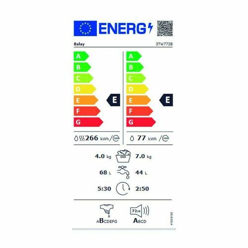 Washer - Dryer Balay 3TW773B 7kg / 4kg 1200 rpm Hvid