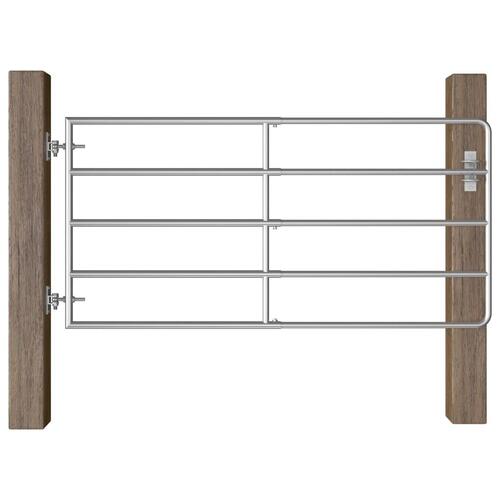 Markport 5 dele (95-170)x90 cm stål sølvfarvet