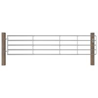 Markport 5 dele (150-400)x90 cm stål sølvfarvet