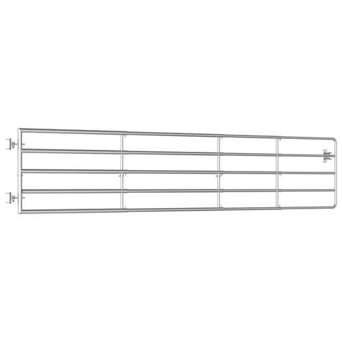 Markport 5 dele (150-400)x90 cm stål sølvfarvet