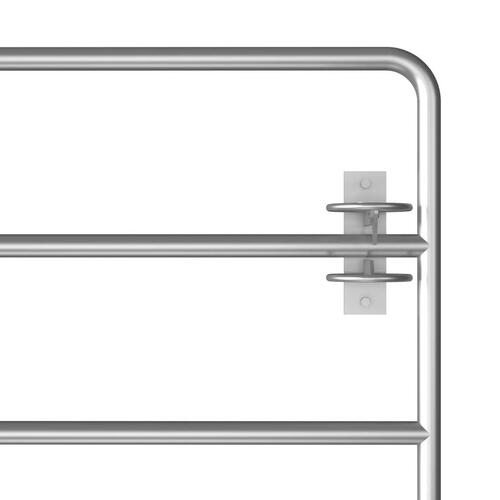 Markport 5 dele (150-400)x90 cm stål sølvfarvet