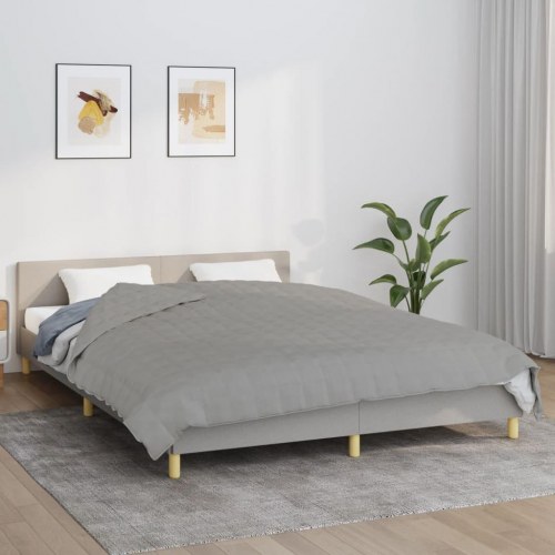 Tyngdetæppe 200 × 230 cm - 9 kg, bomuldsstof, grå