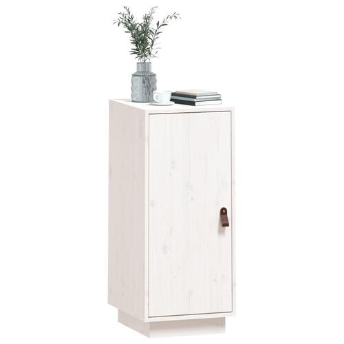 Skænk 34x40x75 cm massivt fyrretræ hvid