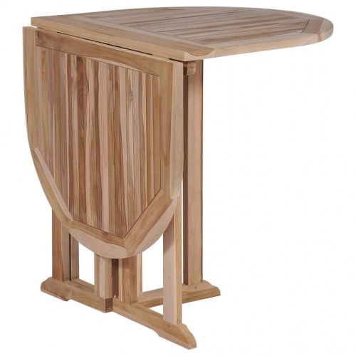 Foldbart havebord 120x70x75 cm massivt teaktræ