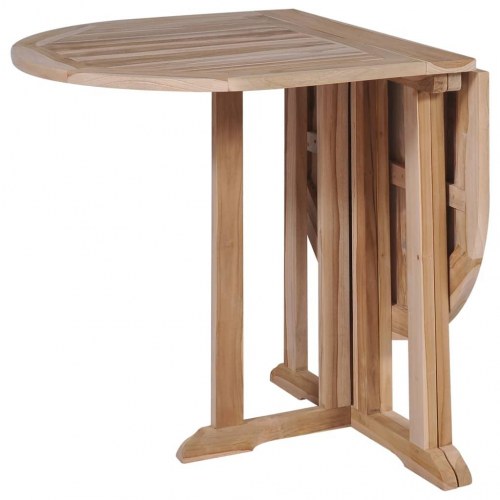 Foldbart havebord 120x70x75 cm massivt teaktræ