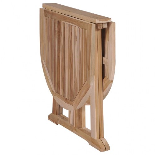 Foldbart havebord 120x70x75 cm massivt teaktræ