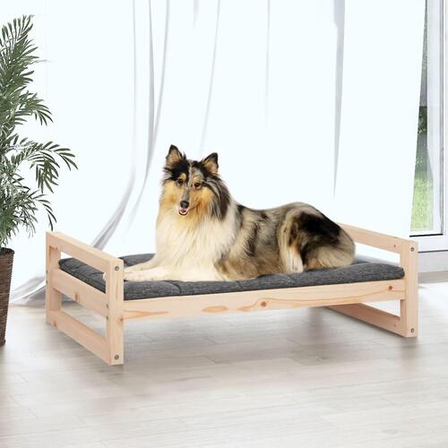 Hundeseng 95,5x65,5x28 cm massivt fyrretræ