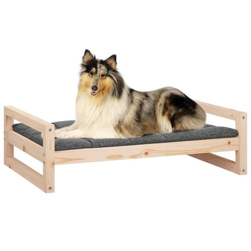 Hundeseng 95,5x65,5x28 cm massivt fyrretræ