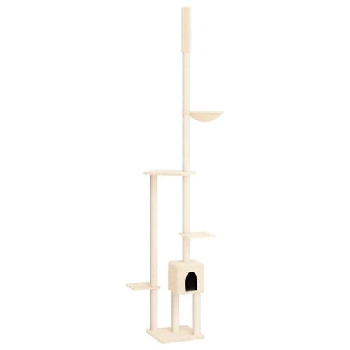 Kradsetræ fra gulv til loft 258,5-284,5 cm cremefarvet