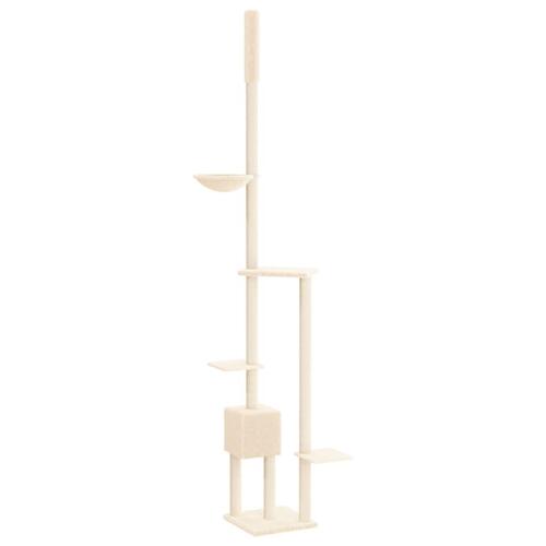 Kradsetræ fra gulv til loft 258,5-284,5 cm cremefarvet