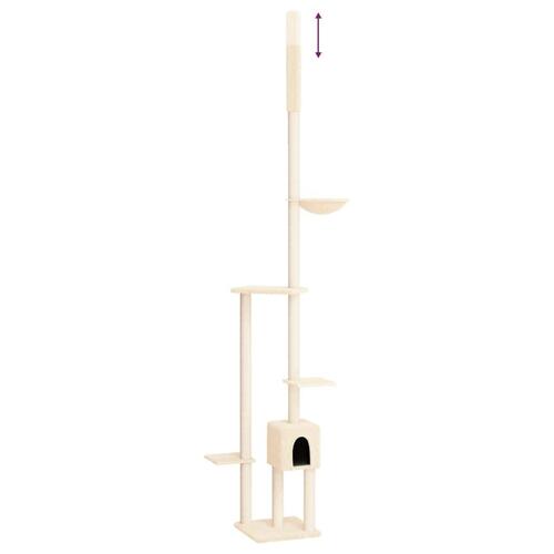 Kradsetræ fra gulv til loft 258,5-284,5 cm cremefarvet