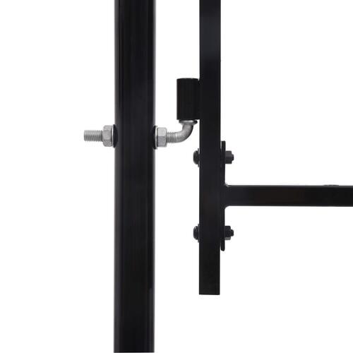Hegnslåge med spydtop stål 1 x 1,2 m sort