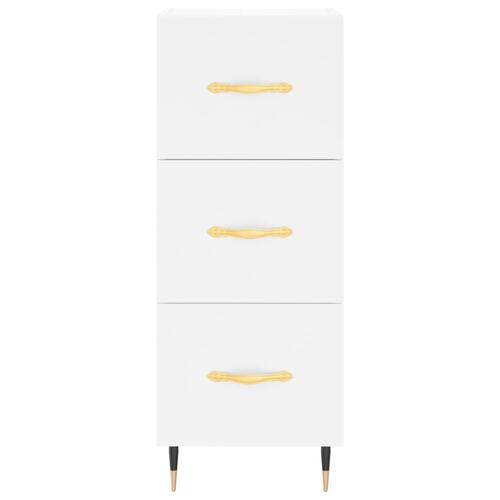 Skab 34,5x34x180 cm konstrueret træ hvid