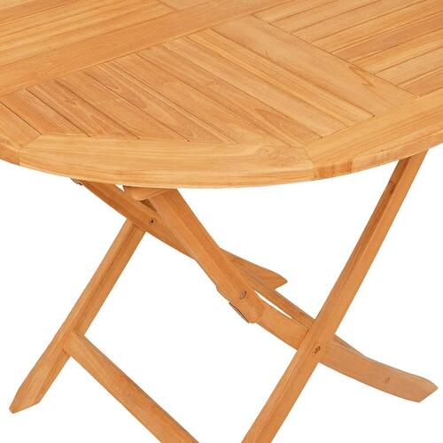 Foldbart havebord 85 x 76 cm massivt teaktræ