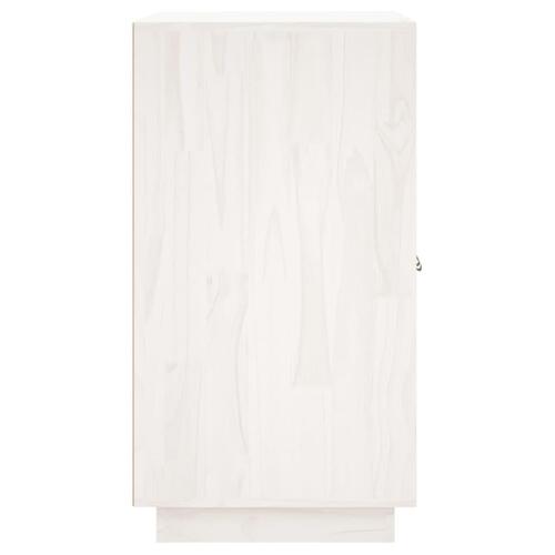 Skænk 65,5x40x75 cm massivt fyrretræ hvid