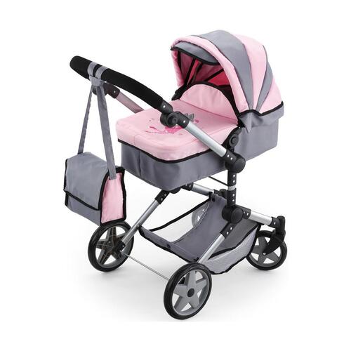 Lille Barnevogn til Dukker Reig Pram Neo Pro Grå 57 cm