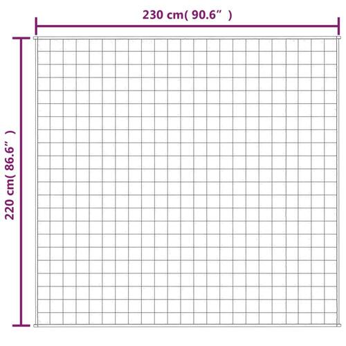 Tyngdetæppe 220x230 cm 11 kg stof lys cremefarve