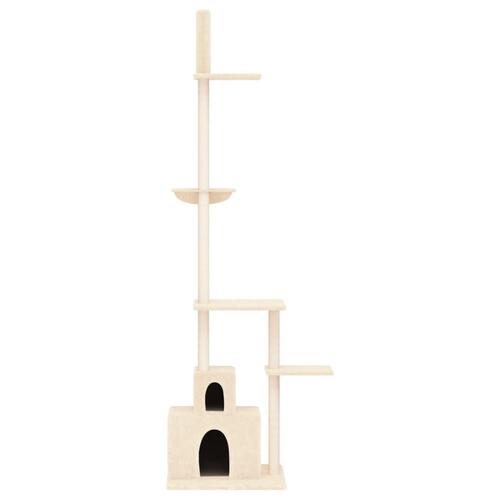 Kradsetræ fra gulv til loft 250,5-276,5 cm cremefarvet