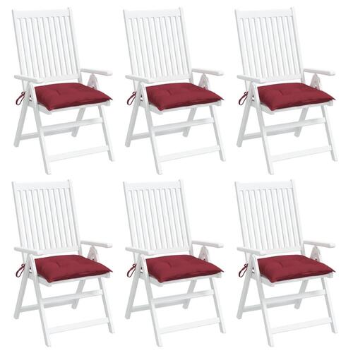 Pallehynder 6 stk. 50x50x7 cm oxfordstof vinrød
