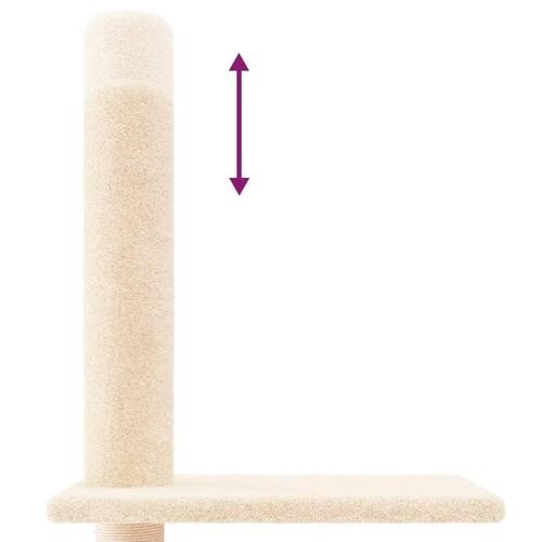 Kradsetræ fra gulv til loft 250,5-276,5 cm cremefarvet
