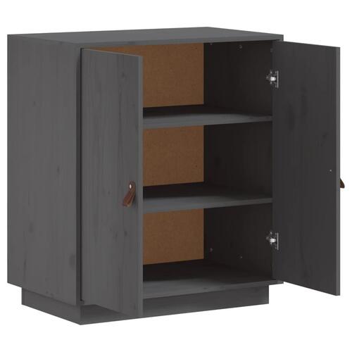 Skænk 65,5x40x75 cm massivt fyrretræ grå