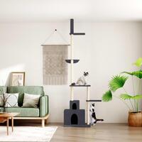 Kradsetræ fra gulv til loft 250,5-276,5 cm mørkegrå
