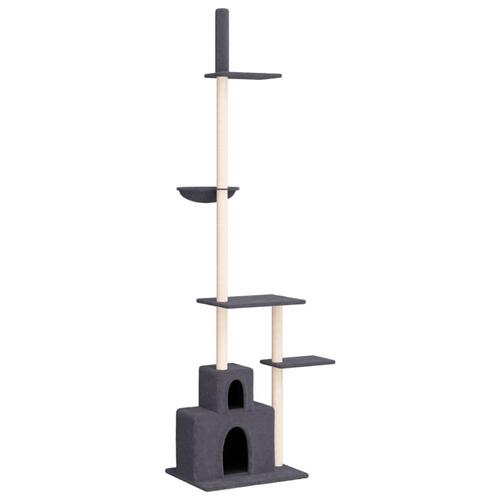 Kradsetræ fra gulv til loft 250,5-276,5 cm mørkegrå