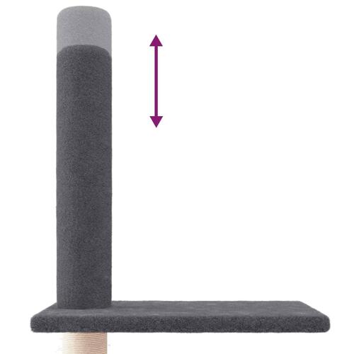Kradsetræ fra gulv til loft 250,5-276,5 cm mørkegrå