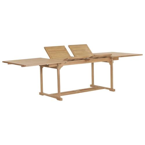 Forlængeligt havebord 180-280 x 100 x 75 cm massivt teaktræ