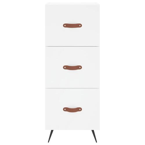 Skab 34,5x34x180 cm konstrueret træ hvid